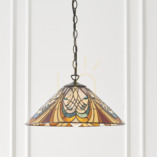 Kontrollera Hector Tiffany taklampa Multicolor 64162 Inredning.