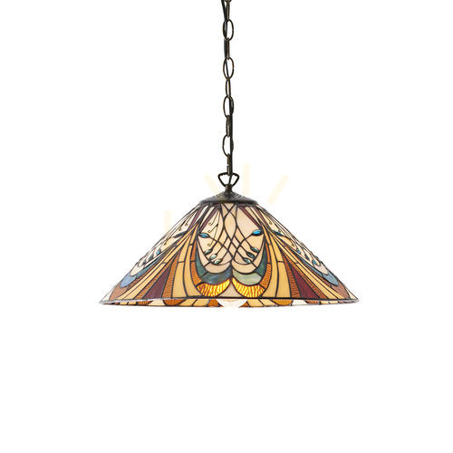 Kontrollera Hector Tiffany taklampa Multicolor 64162 Inredning.