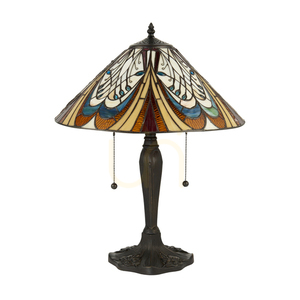 Bordslampa Interiors Hector Tiffany multicolor 40 cm glas E27 small 9