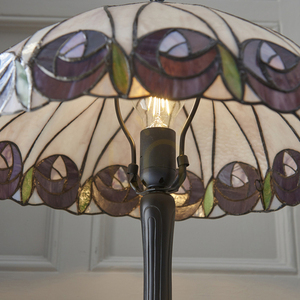 Tiffany bordslampa Interiors Multicolor 40 cm Glas E27 Hutchinson 64177 small 7