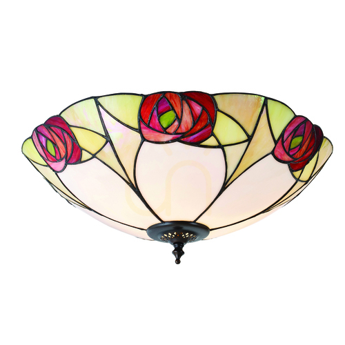 Kontrollera Ingram Tiffany Multicolor Plafond 64182 Interiör.