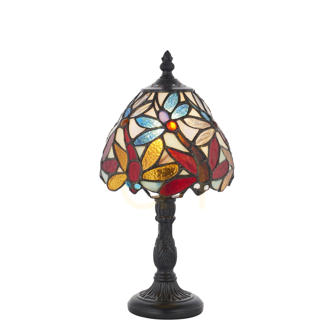 Lorette Tiffany bordslampa Multicolor 64246 Interiör.