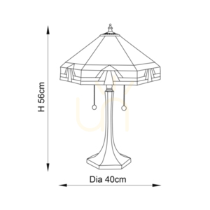 Nevada Tiffany bordslampa Multicolor 64286 interiör. small 2
