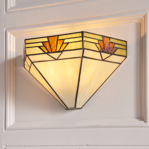 Kontrollera Vägglampa Interiors Nevada Tiffany Multicolor 64288