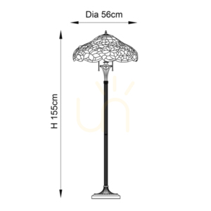 Sullivan Tiffany flerfärgad stående lampa 64323 Inredning. small 2