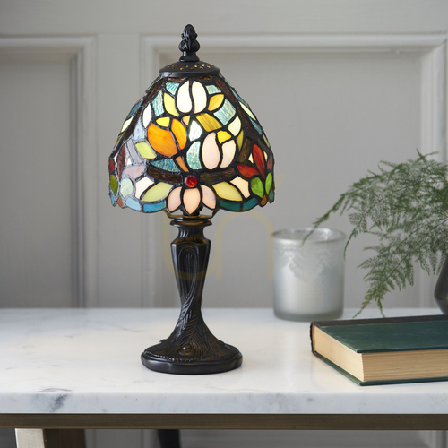 Kontrollera Sylvette Tiffany bordslampa Multicolor 64331 Interiör.