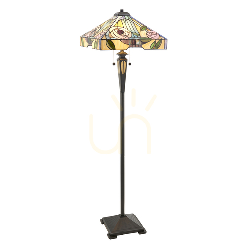 Kontrollera Golvlampa Interiors Willow Tiffany flerfärgad 64383