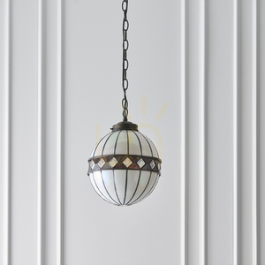 Tiffany taklampa Interiors Fargo flerfärgad glas E14 25,5 cm 67044 small 1