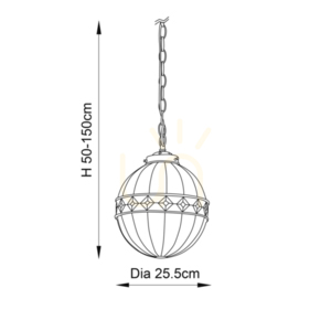 Tiffany taklampa Interiors Fargo flerfärgad glas E14 25,5 cm 67044 small 2