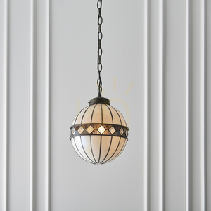 Tiffany taklampa Interiors Fargo flerfärgad glas E14 25,5 cm 67044 small 3