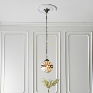 Tiffany taklampa Interiors Fargo flerfärgad glas E14 25,5 cm 67044 small 5