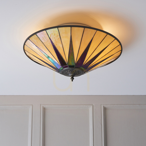 Kontrollera Plafond Mörk stjärna Tiffany Multicolor 70240 Interiör