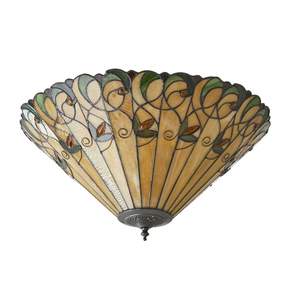 Plafond Interiors Jamelia Tiffany mångfärgad 50 cm E27 2 ljuspunkter small 1