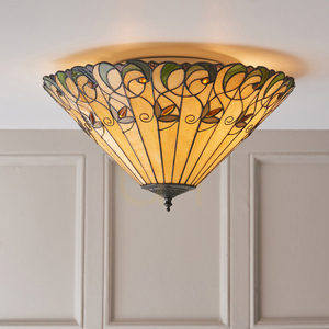 Plafond Interiors Jamelia Tiffany mångfärgad 50 cm E27 2 ljuspunkter small 4