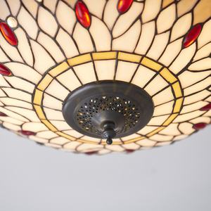 Plafond Interiors Dragonfly Tiffany Beige Glas 2-Ljus 41 cm 70723 small 1