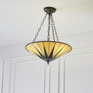 Tiffany pendellampa Multicolor mörk stjärna Interiors 70754 small 4