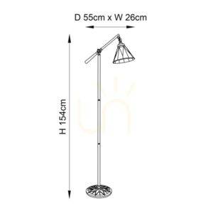 Mörk stjärna Tiffany flerfärgad stående lampa 74355 Interiors small 2
