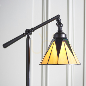 Mörk stjärna Tiffany flerfärgad stående lampa 74355 Interiors small 4