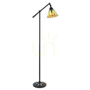 Mörk stjärna Tiffany flerfärgad stående lampa 74355 Interiors small 0