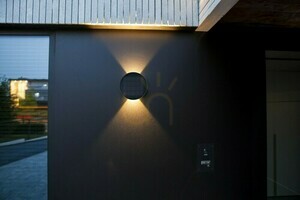 Vägglampa för utomhusbruk Lutec Belka Hybrid LED 9W grå 6915601335 small 1