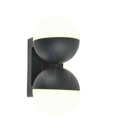 Kontrollera Vägglampa för utomhusbruk Lutec LOOMA grå aluminium LED 7,8W 5138003118