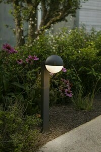 Vägglampa för utomhusbruk Lutec Looma grå aluminium 70 cm 7138001118 small 2