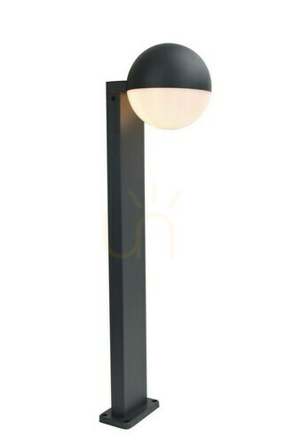 Kontrollera Vägglampa för utomhusbruk Lutec Looma grå aluminium 70 cm 7138001118
