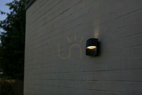 Kontrollera Vägglampa för utomhusbruk Lutec LOTUS LED svart aluminium 5193201012