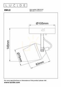 Plafond Lucide EMILE guld/svart metall GU10 10,5 cm 51901/01/02 small 5