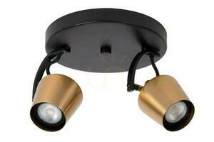 Plafond Lucide EMILE guld svart metall 2xGU10 20 cm 51901/02/02 small 1
