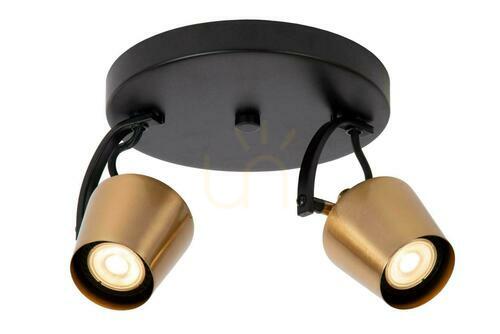 Kontrollera Plafond Lucide EMILE guld svart metall 2xGU10 20 cm 51901/02/02