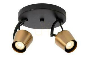 Plafond Lucide EMILE guld svart metall 2xGU10 20 cm 51901/02/02 small 0