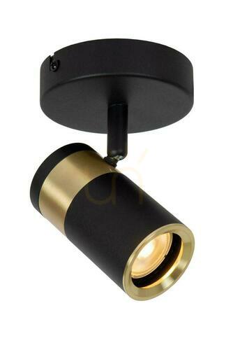 Kontrollera Lucide GORIK vägglampa svart guld GU10 metall 53909/01/30