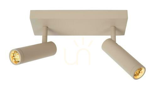 Kontrollera Plafond Lucide GRADO brun aluminium 2-ljus 25 cm 22974/02/41