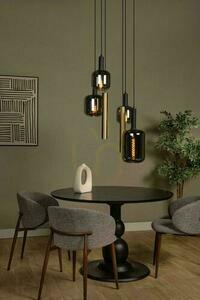 Lucide Joanet pendellampa 3xE27 mässing svart glas 65 cm 45494/16/96 small 2