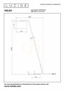 Golvlampa Lucide KELSO svart Japandi metall lin 44719/81/30 small 5