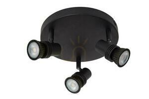 Lucide KIANTI svart takspotlight med 3 vridbara GU10-spotar, metall, Ø 21 cm 53901/13/30 small 1