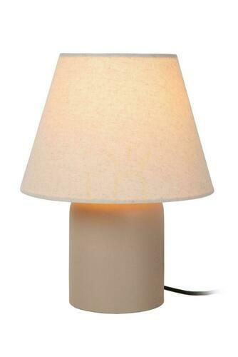 Kontrollera Bordslampa Lucide MACIA beige keramik linne Japandi 06527/01/38
