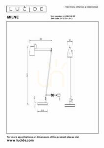 Golvlampa Lucide MILNE svart LED metall dimbar 44616/06/30 small 4