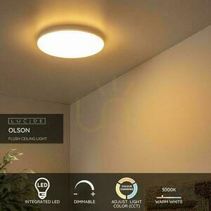 Plafond Lucide OLSON vit LED 24W 29 cm dimbar 79190/24/61 small 2