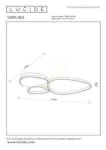 Plafond Lucide SAMLING brun metall LED dimbar 62 cm 78102/30/41 small 4