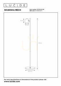 Uppladdningsbar golvlampa Lucide SKANSKA RECH LED 3 W, kaffe, IP44, 137 cm small 6