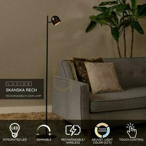Uppladdningsbar golvlampa Lucide SKANSKA RECH LED 3 W, kaffe, IP44, 137 cm small 2