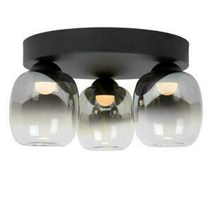Plafond Lucide TAMINO svart metall glas 3-ljus LED 74119/15/30 small 2