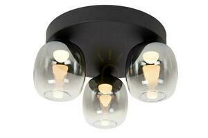 Plafond Lucide TAMINO svart metall glas 3-ljus LED 74119/15/30 small 0