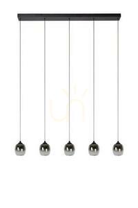 Lucide TAMINO svart pendellampa LED 5-ljus 127 cm 74419/25/30 small 1