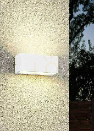 Kontrollera Trio MAYENNE 218560231 vägglampa för utomhusbruk mattvit, 2×E14