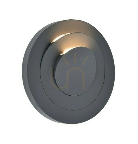 Kontrollera Utomhusvägglampa Lutec MOOV LED 7,8W grå aluminium 5137701118