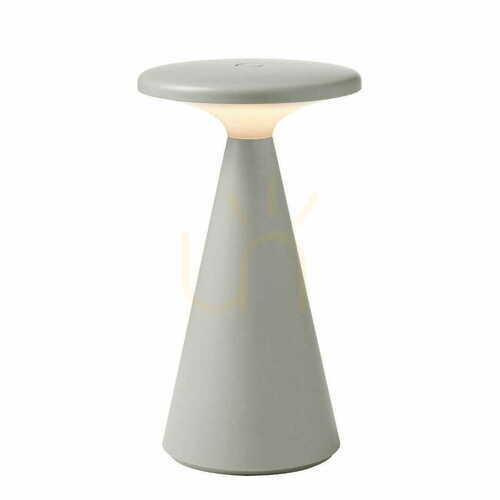 Kontrollera Bordslampa Max Light Funghi T0064 grå 20 cm IP44 LED dimbar