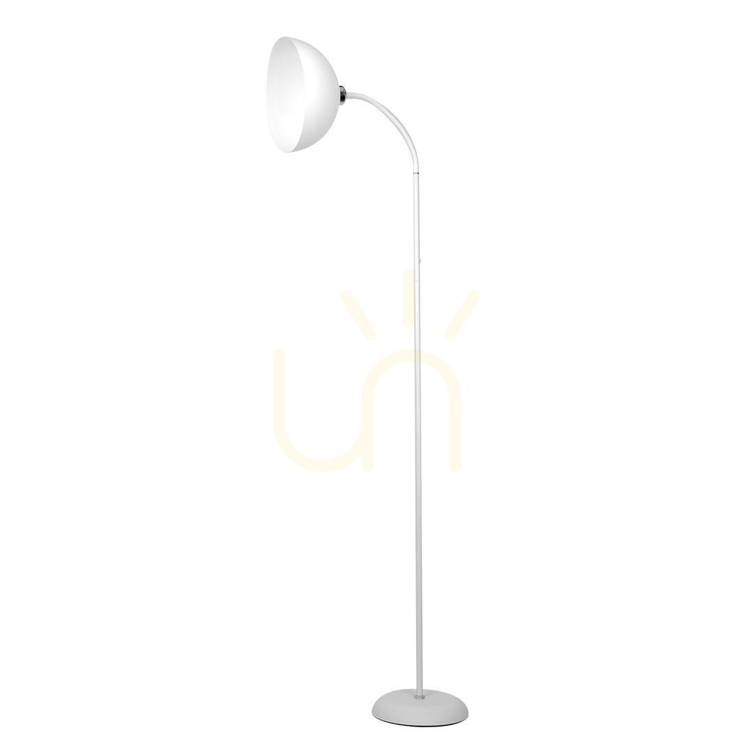 Chrome Zack Vit Golvlampa 1x E27